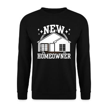 Nouveau propriétaire Propriétaire Maison de propriétaire - Sweat-shirt Unisexe - noir - Devant - Alina (178cm) & Michal (187cm)