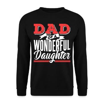 Père d’une merveilleuse fille Papa Proverbes Papa - Sweat-shirt Unisexe - noir - Devant - Alina (178cm) & Michal (187cm)