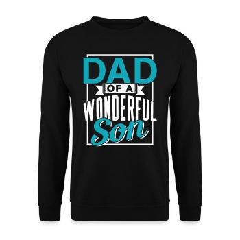 Père d’un fils merveilleux Proverbes Papa Papi - Sweat-shirt Unisexe - noir - Devant - Alina (178cm) & Michal (187cm)