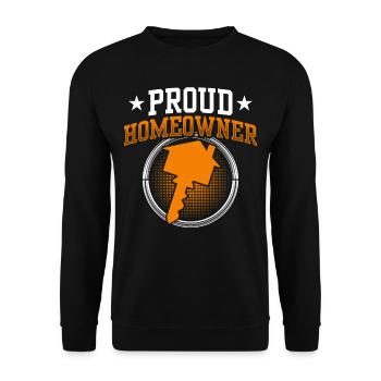 Proud Homeowner Homeowner - Unisex Sweatshirt - black - Front - Alina (178cm) & Michal (187cm)