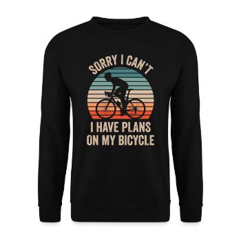 Ne puis-je pas avoir des plans sur mon passe-temps à vélo - Sweat-shirt Unisexe - noir - Devant - Alina (178cm) & Michal (187cm)
