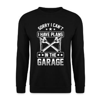 Je ne peux pas avoir de plans dans le passe-temps du garage - Sweat-shirt Unisexe - noir - Devant - Alina (178cm) & Michal (187cm)