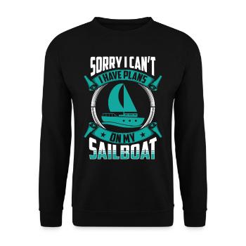 J’ai des plans sur mon voilier Désolé hobby - Sweat-shirt Unisexe - noir - Devant - Alina (178cm) & Michal (187cm)