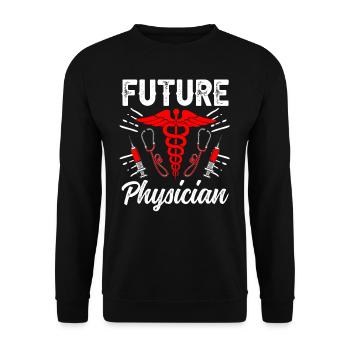 Future Doctor Doctor Medicine Medical Profession - Unisex Sweatshirt - black - Front - Alina (178cm) & Michal (187cm)