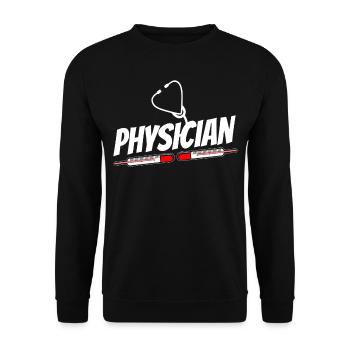 Doctor Profession Physician Doctor Medicine - Unisex Sweatshirt - black - Front - Alina (178cm) & Michal (187cm)