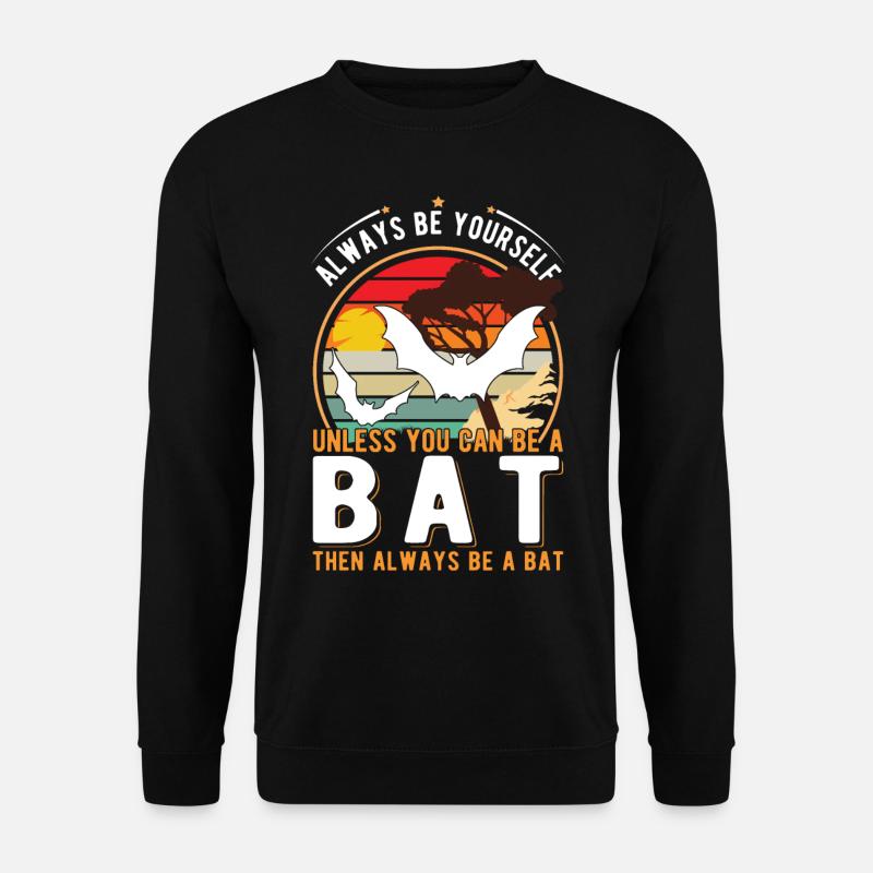 Bat lover fringe bat - Unisex Sweatshirt - black