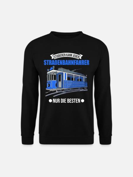 Straßenbahn Geschenk Straßenbahnfahrer Tram S-Bahn - Unisex Pullover - Schwarz
