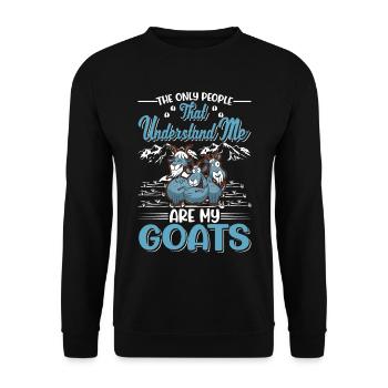 Ziegenwirt Cadeau Chèvre Chèvre - Sweat-shirt Unisexe - noir - Devant - Alina (178cm) & Michal (187cm)