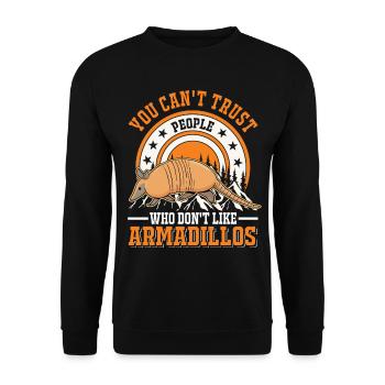 Armadillo Gift Armadillo - Unisex Sweatshirt - black - Front - Alina (178cm) & Michal (187cm)