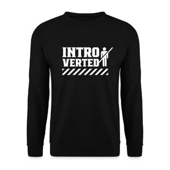 Introverted Sarcasm Introverted Shy - Unisex Sweatshirt - black - Front - Alina (178cm) & Michal (187cm)