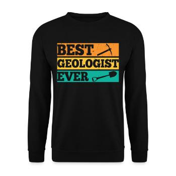 Bester Geologe Aller Zeiten Geologie Beruf - Unisex Pullover - Schwarz - Vorne - Alina (178cm) & Michal (187cm)