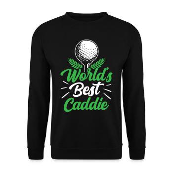 The best caddie in the world Golf Golf Golfer - Unisex Sweatshirt - black - Front - Alina (178cm) & Michal (187cm)