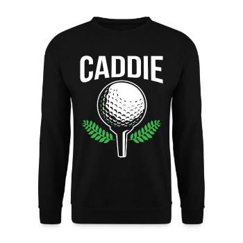 Caddie Golfing Profession Golfer Golfer - Unisex Sweatshirt - black - Front - Alina (178cm) & Michal (187cm)