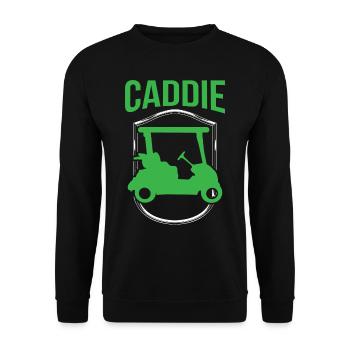 Caddie Profession Golfer Golf Golf - Unisex Sweatshirt - black - Front - Alina (178cm) & Michal (187cm)