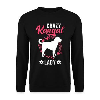 Crazy Kangal dame Anatolian Berger Chien - Sweat-shirt Unisexe - noir - Devant - Alina (178cm) & Michal (187cm)
