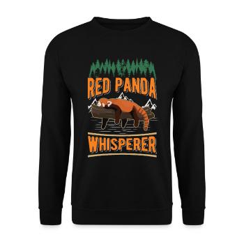 Chuchoteur de panda roux - Sweat-shirt Unisexe - noir - Devant - Alina (178cm) & Michal (187cm)