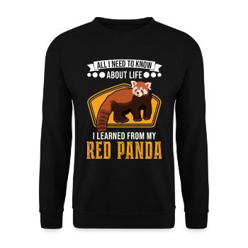 Red Panda Gift Cat Bear Red Panda - Unisex Sweatshirt - black - Front - Alina (178cm) & Michal (187cm)