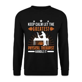 Best Physiotherapist Physiotherapy Physio - Unisex Sweatshirt - black - Front - Alina (178cm) & Michal (187cm)