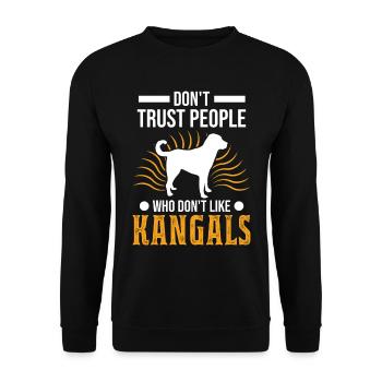 Kangal Gift Anatolian Shepherd Dog - Unisex Sweatshirt - black - Front - Alina (178cm) & Michal (187cm)