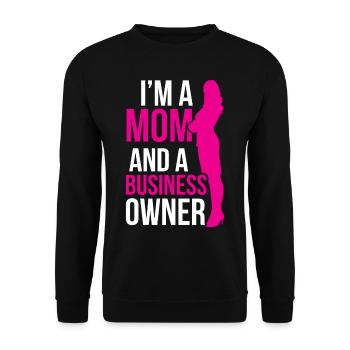 Je suis une mère et une propriétaire d’entreprise - Sweat-shirt Unisexe - noir - Devant - Alina (178cm) & Michal (187cm)
