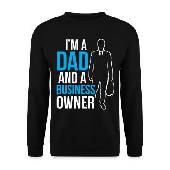 Je suis un père et un PDG propriétaire d’entreprise - Sweat-shirt Unisexe - noir - Devant - Alina (178cm) & Michal (187cm)