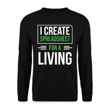 I Create Professional Spreadsheets Spreadsheets - Unisex Sweatshirt - black - Front - Alina (178cm) & Michal (187cm)