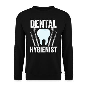 Dental Hygienist Team Dental Hygiene Dentist - Unisex Sweatshirt - black - Front - Alina (178cm) & Michal (187cm)