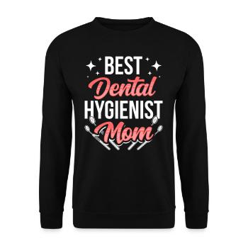 Hygiéniste dentaire Mama Hygiéniste dentaire Dentiste - Sweat-shirt Unisexe - noir - Devant - Alina (178cm) & Michal (187cm)