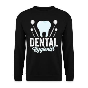 Dental Hygienist Team Dental Hygiene Dentist - Unisex Sweatshirt - black - Front - Alina (178cm) & Michal (187cm)