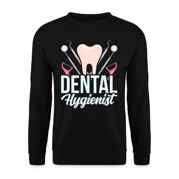 Dental Hygienists Dental Hygiene Team Dentist - Unisex Sweatshirt - black - Front - Alina (178cm) & Michal (187cm)