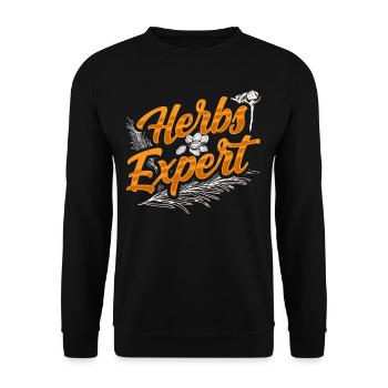 Herb Expert Herb Herb Garden - Sweat-shirt Unisexe - noir - Devant - Alina (178cm) & Michal (187cm)