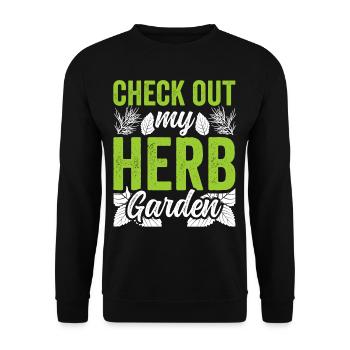 Découvrez mes herbes de jardin d’herbes aromatiques - Sweat-shirt Unisexe - noir - Devant - Alina (178cm) & Michal (187cm)
