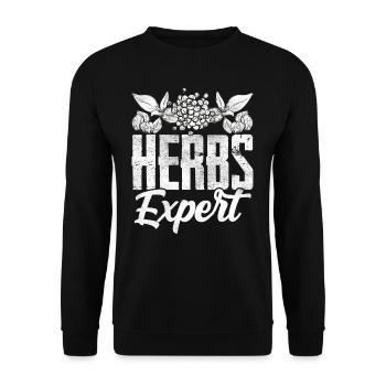 Herb Expert Herb Herb Garden - Sweat-shirt Unisexe - noir - Devant - Alina (178cm) & Michal (187cm)