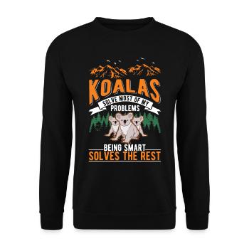 Koala Gift Koala Bear - Unisex Sweatshirt - black - Front - Alina (178cm) & Michal (187cm)