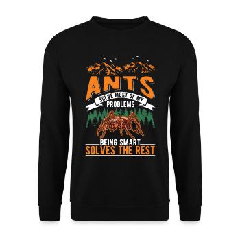 Ants Ant Farm Anthill Fire Ants - Unisex Sweatshirt - black - Front - Alina (178cm) & Michal (187cm)