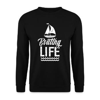 Boating Life Yacht Ship Sailboat Boat - Unisex Sweatshirt - black - Front - Alina (178cm) & Michal (187cm)