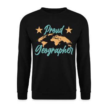 Proud Geography Geography Geography Student - Unisex Sweatshirt - black - Front - Alina (178cm) & Michal (187cm)