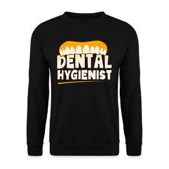 Dental Hygienists Dental Hygiene Dental Team - Unisex Sweatshirt - black - Front - Alina (178cm) & Michal (187cm)