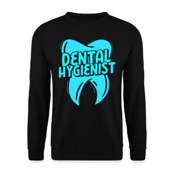 Dental Hygienists Dentist Dental Hygiene Team - Unisex Sweatshirt - black - Front - Alina (178cm) & Michal (187cm)