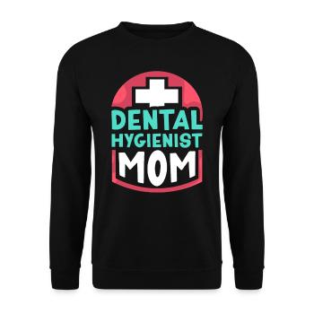 Hygiéniste dentaire Mama Dentiste Hygiéniste dentaire - Sweat-shirt Unisexe - noir - Devant - Alina (178cm) & Michal (187cm)