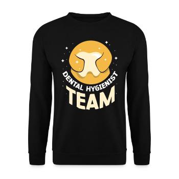 Dental Hygienist Team Dental Hygiene Dentist - Unisex Sweatshirt - black - Front - Alina (178cm) & Michal (187cm)