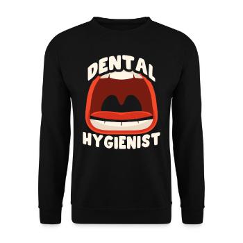 Dental Hygienists Dentist Dental Hygiene Team - Unisex Sweatshirt - black - Front - Alina (178cm) & Michal (187cm)