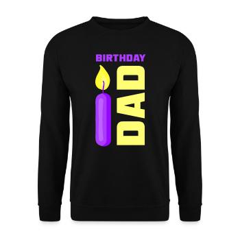 Anniversaire Papa Party Papa Père - Sweat-shirt Unisexe - noir - Devant - Alina (178cm) & Michal (187cm)