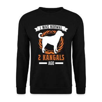 2 Kangal Anatolischer Hirtenhund Kangal - Unisex Pullover - Schwarz - Vorne - Alina (178cm) & Michal (187cm)