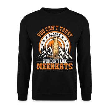 Suricate Cadeau Suricate Suricate - Sweat-shirt Unisexe - noir - Devant - Alina (178cm) & Michal (187cm)
