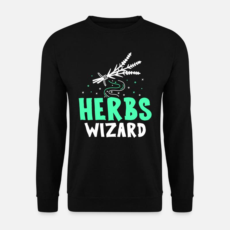 Kräuter Zauberer Kraut Kräuterkunde Kräutergarten - Unisex Pullover - Schwarz