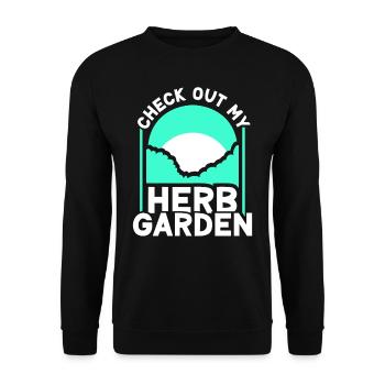 Découvrez mes herbes de jardin d’herbes aromatiques - Sweat-shirt Unisexe - noir - Devant - Alina (178cm) & Michal (187cm)