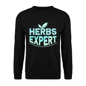 Herb Expert Herb Herb Garden - Sweat-shirt Unisexe - noir - Devant - Alina (178cm) & Michal (187cm)