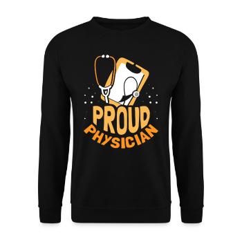 Fier Médecin Médecin Profession de Médecin - Sweat-shirt Unisexe - noir - Devant - Alina (178cm) & Michal (187cm)