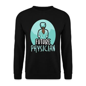 Future Doctor Profession Doctor Medical Medicine - Unisex Sweatshirt - black - Front - Alina (178cm) & Michal (187cm)